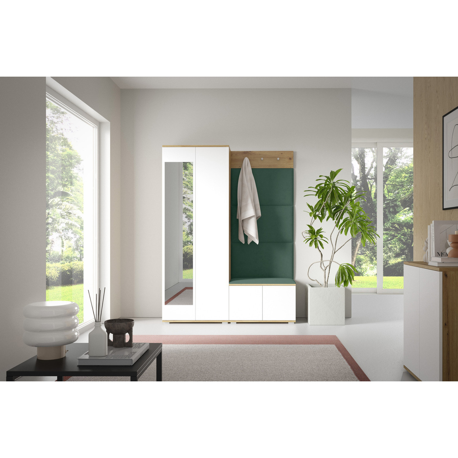 Předsíňová stěna SEVILLA I Zelená II