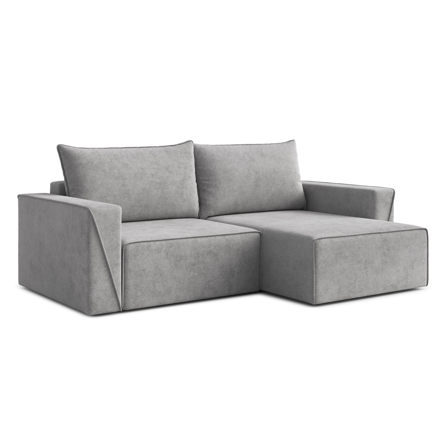 Rozkládací rohová sedací souprava CORTE Pravá Šedá I