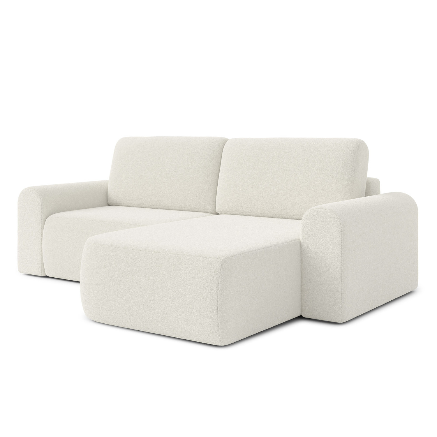 Rozkládací rohová sedací souprava BORELLO Pravá Béžová