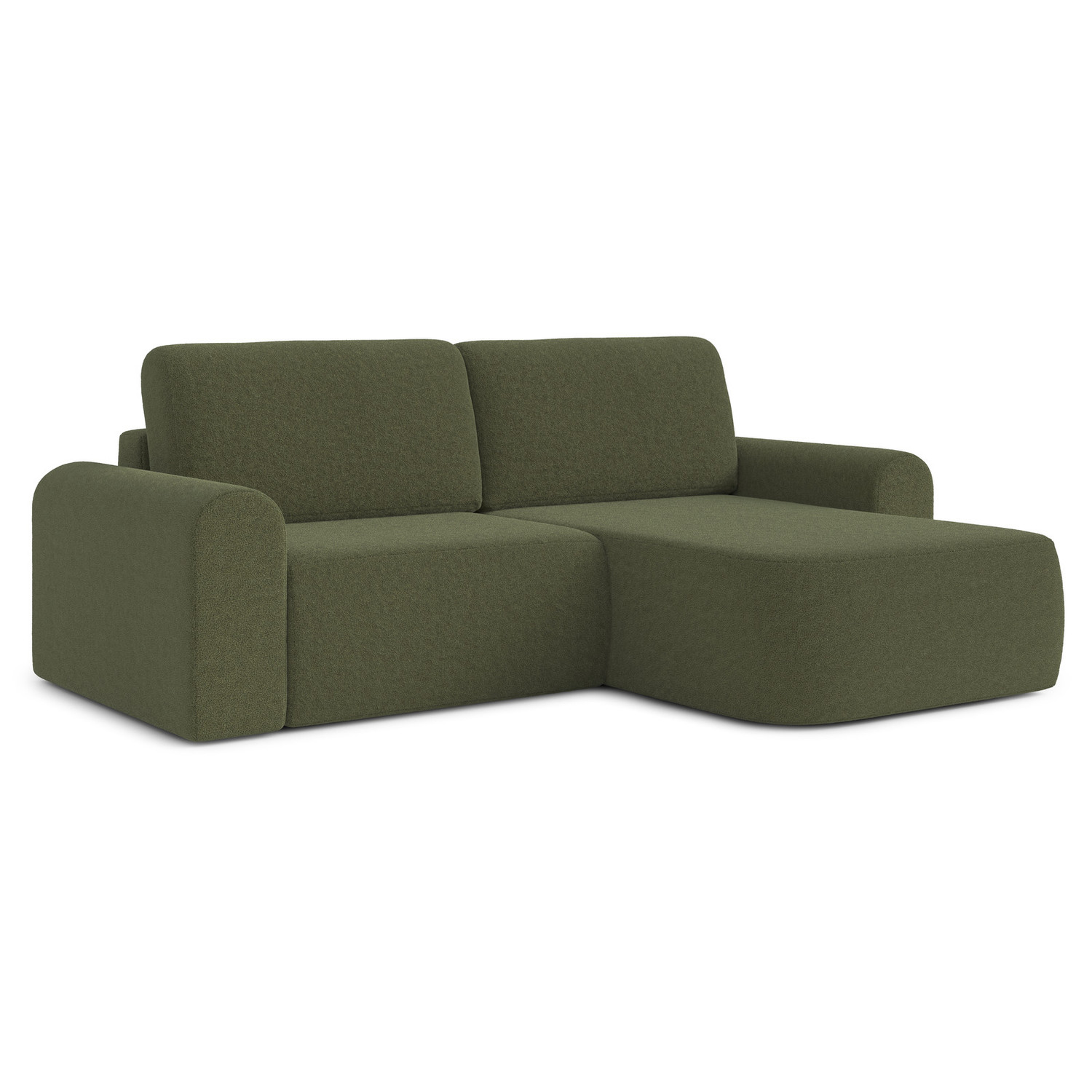 Rozkládací rohová sedací souprava BORELLO Pravá Zelená