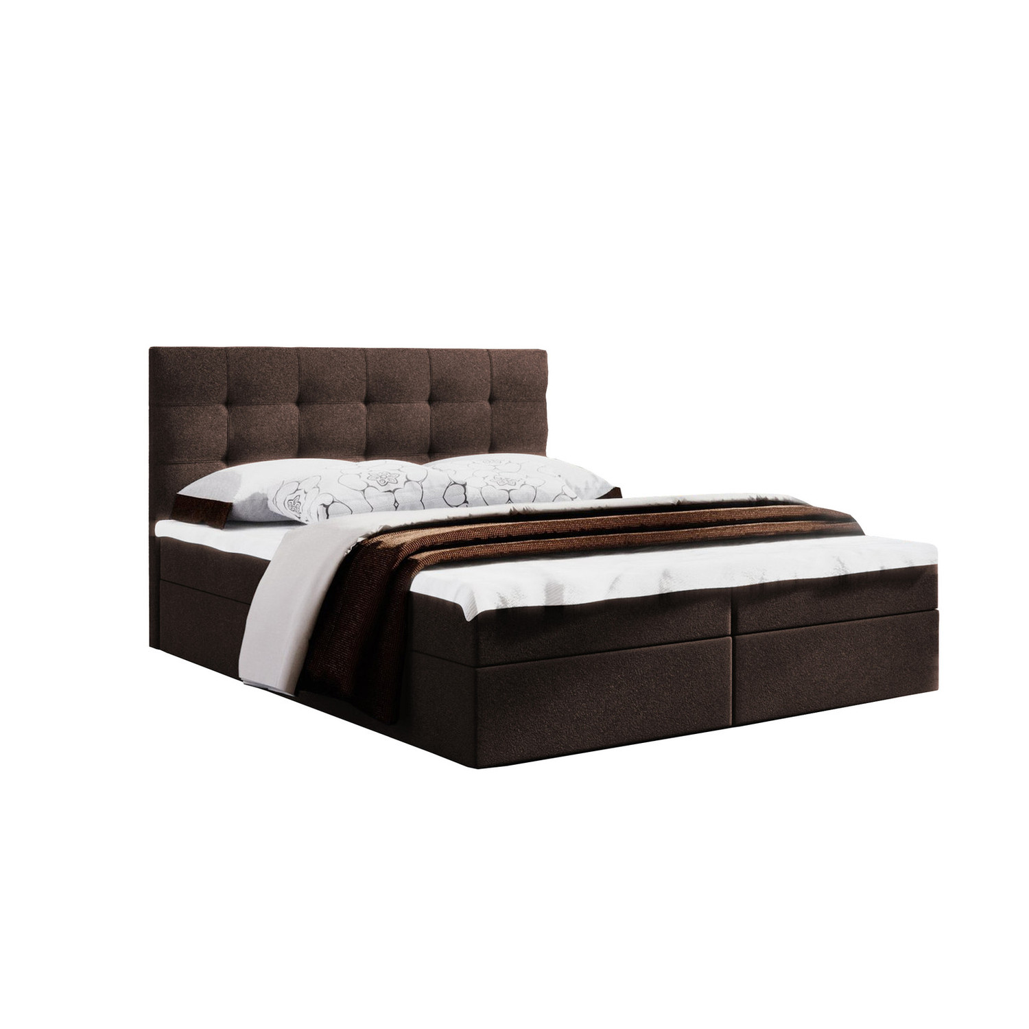 Postel 52 MISSISSIPPI 120x200 cm s úložným prostorem Hnědá