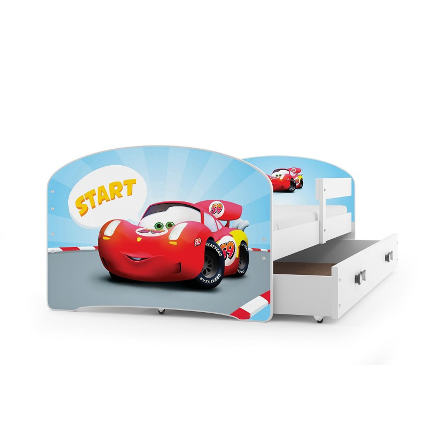 Dětská postel LUKI 160x80 cm Cars Borovice