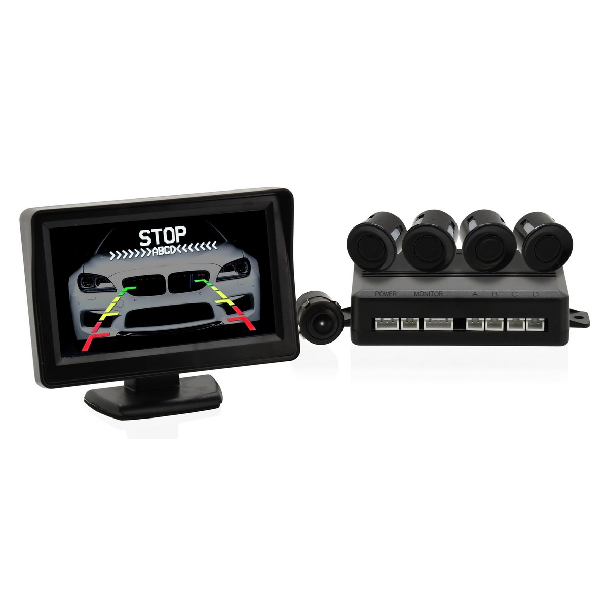 Parkovací asistent 4 senzory + zadní kamera