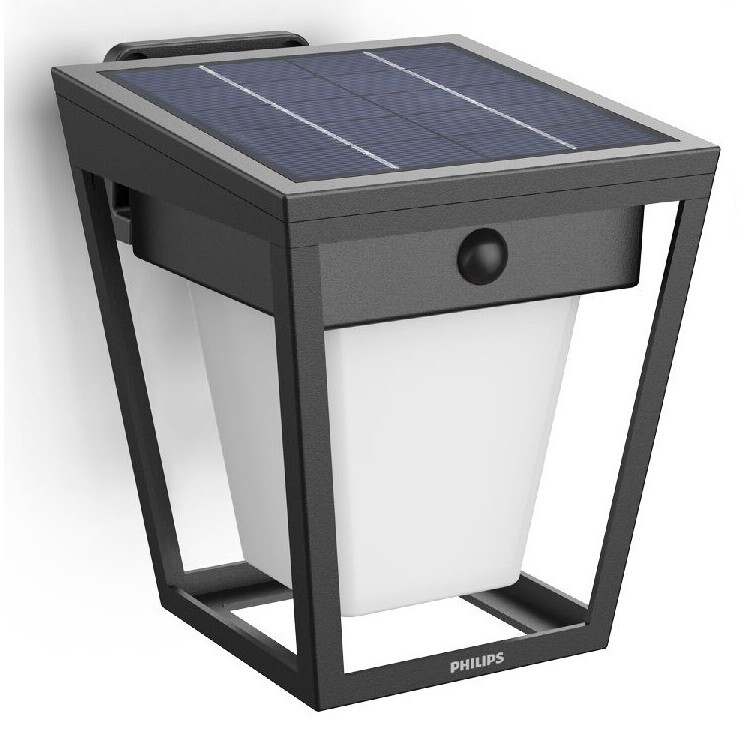 Philips Nissa UltraEfficient solární nástěnné LED svítidlo se senzorem černá
