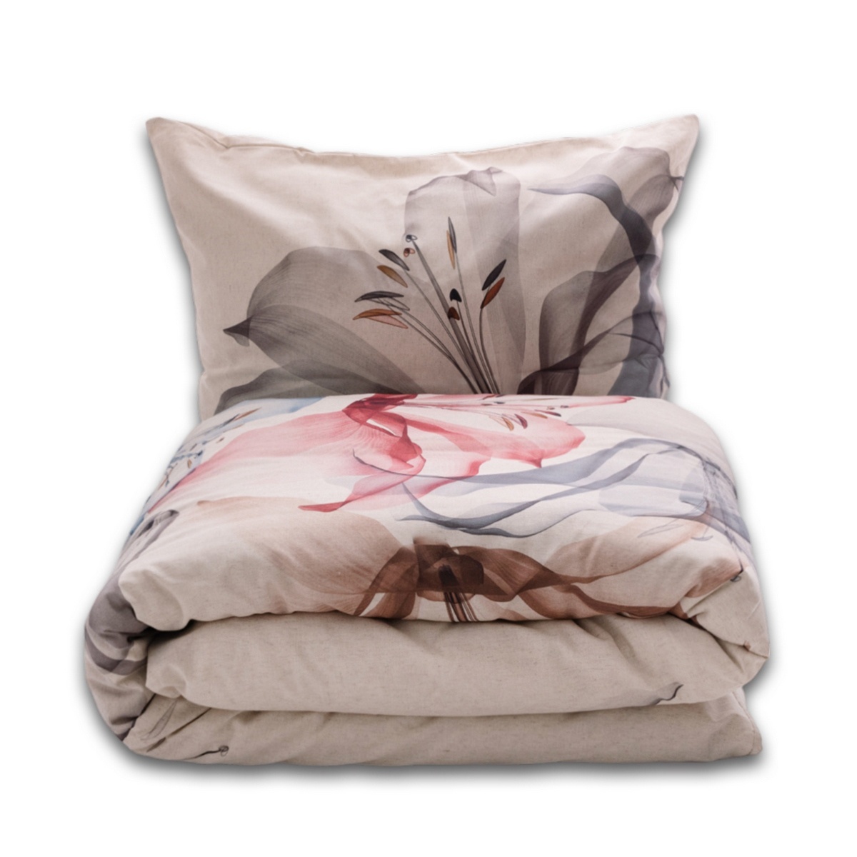 Povlečení ze směsi bavlny a lnu Lilie