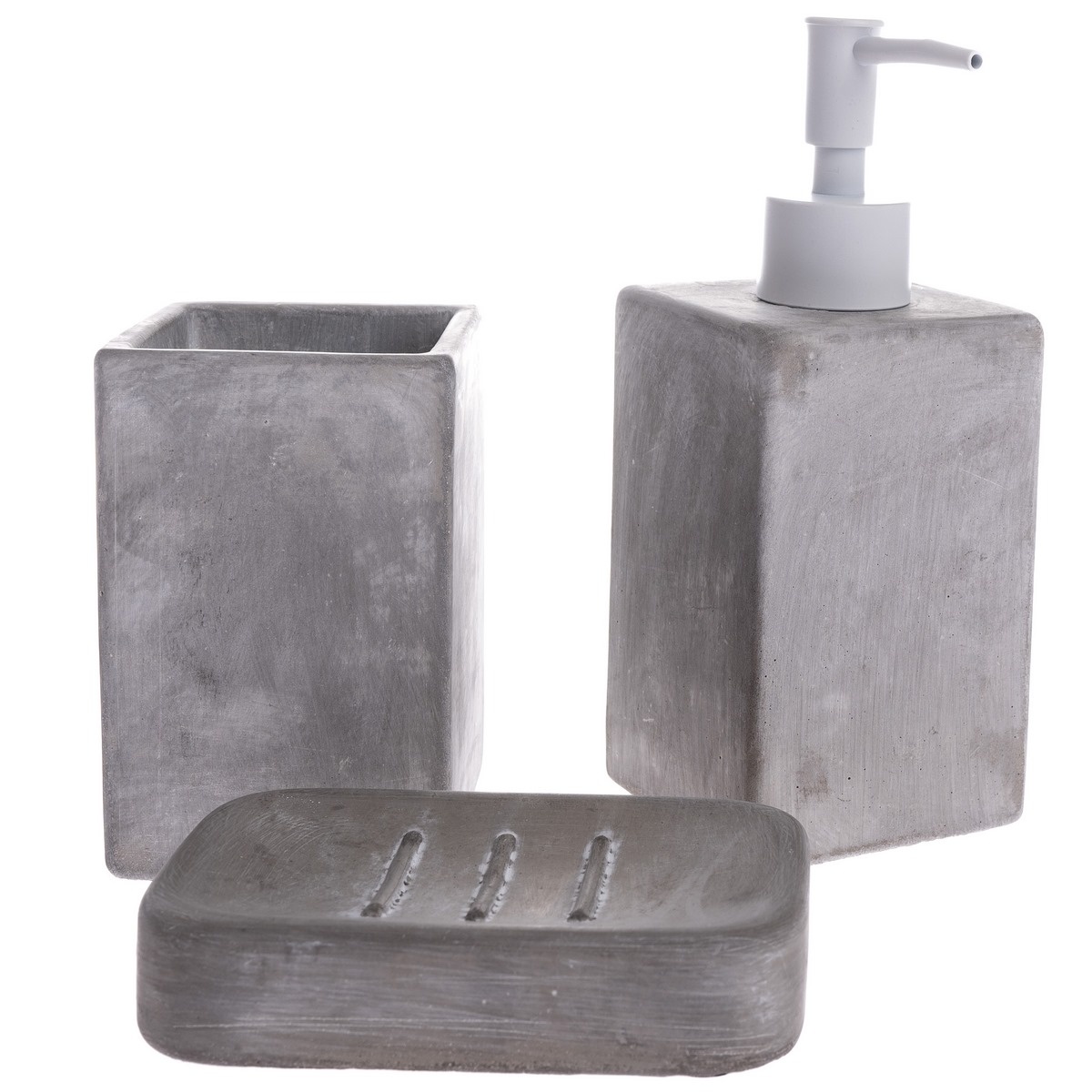 Sada cementových koupelnových doplňků Bain 3 ks