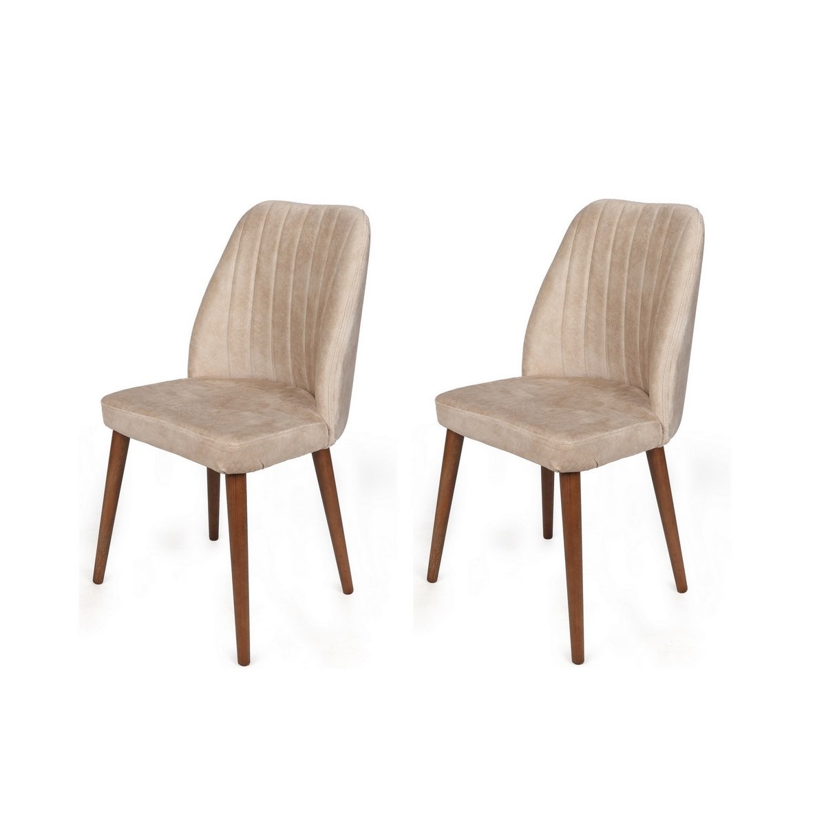 Sada jídelních židlí Alfa Cream and Walnut