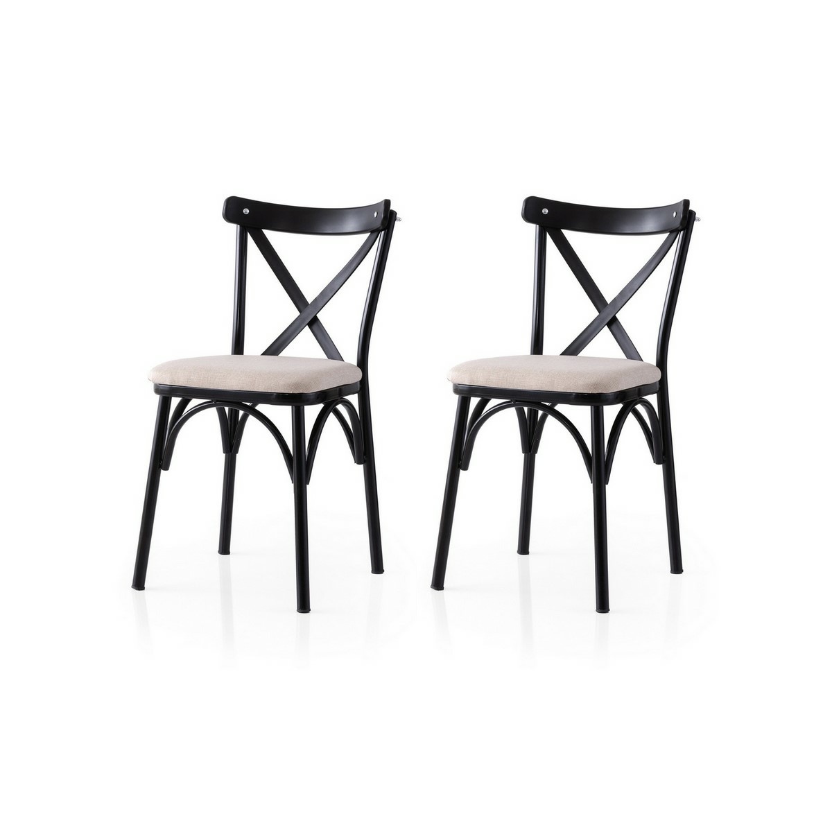 Sada jídelních židlí Ekol Cream and Black