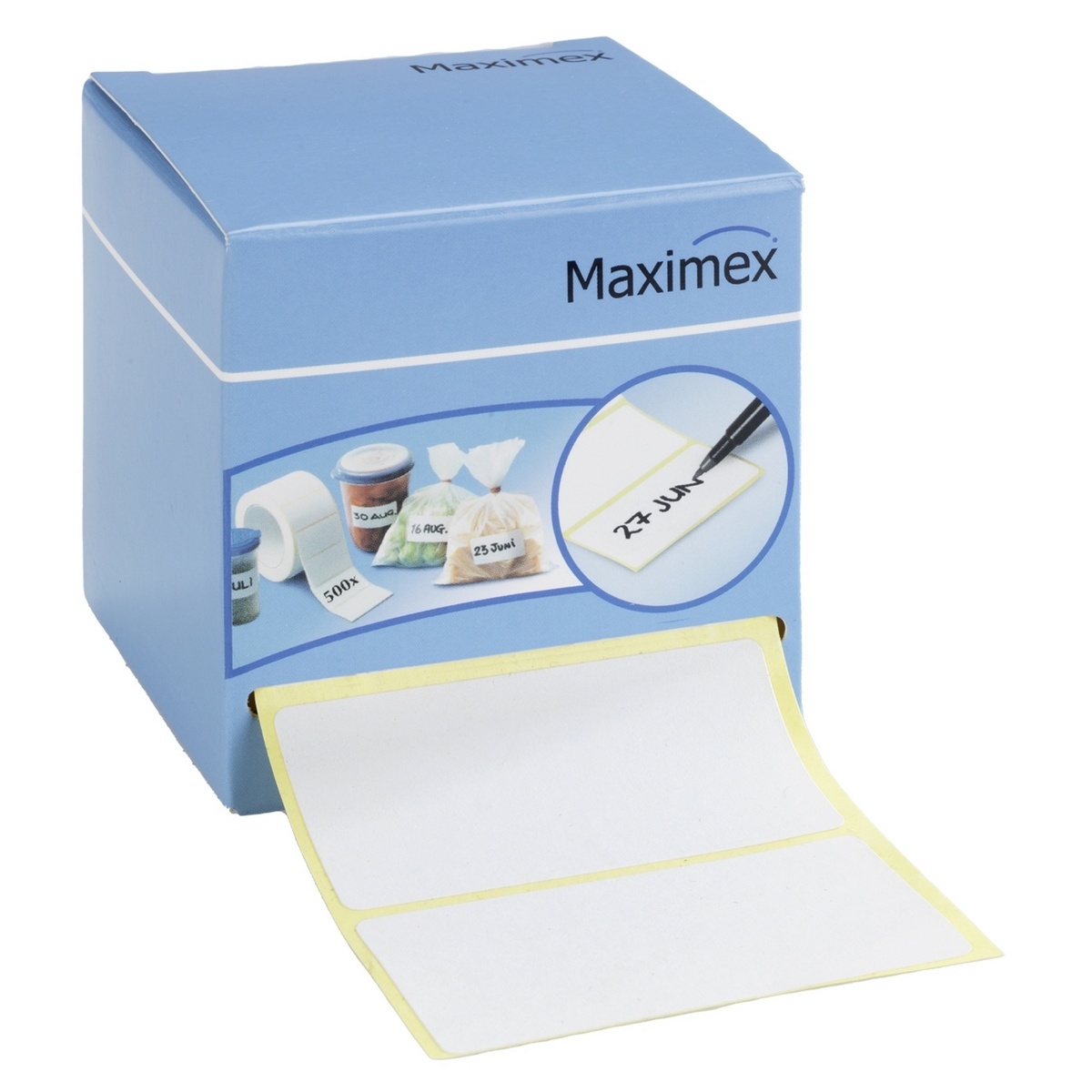 Samolepicí štítky v zásobníku