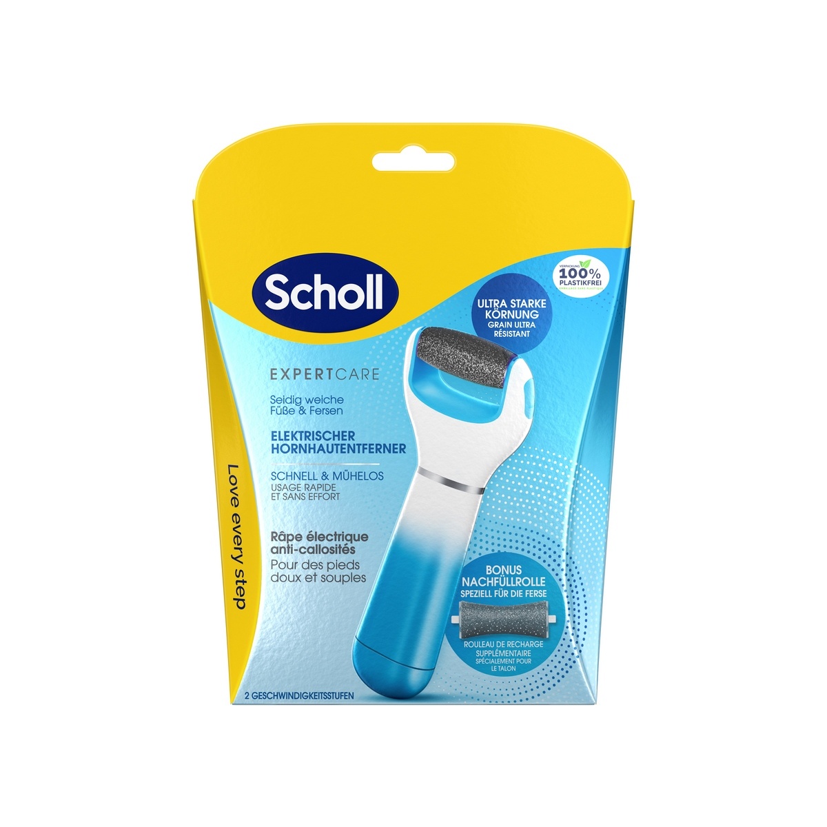 Scholl Elektrický pilník na chodidla + 2 rotační hlavice Expert Care