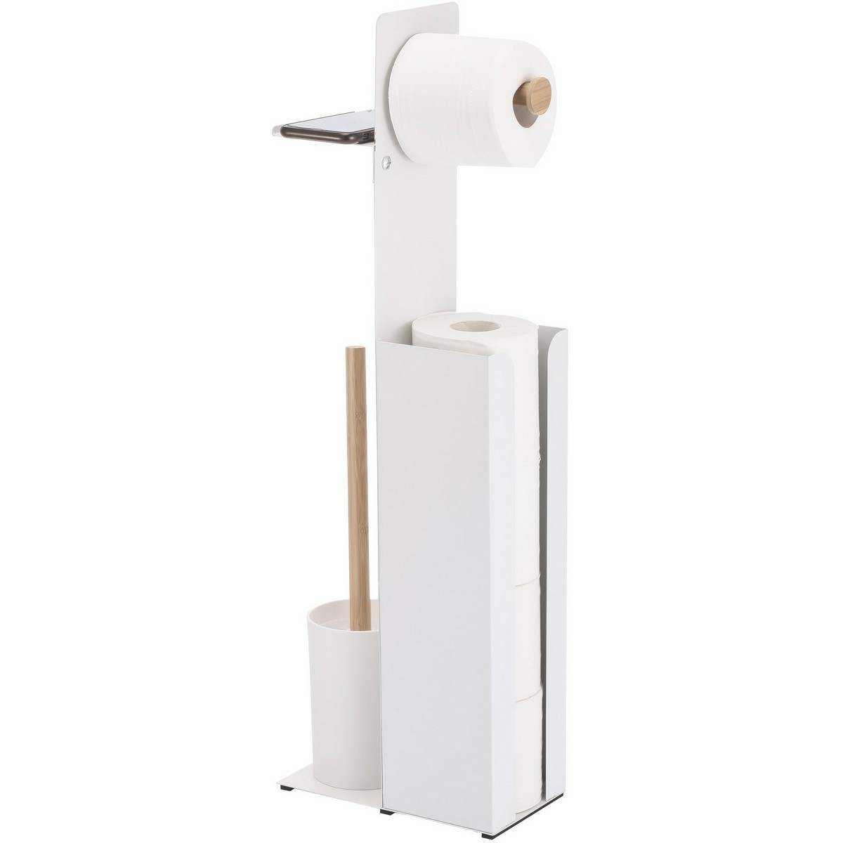 Spirella Stojan na toaletní papír se štětkou a držákem Yoni 67 x 22 x 12 cm
