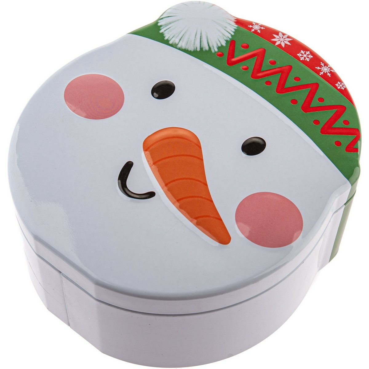 Vánoční plechová dóza Sněhulák 1