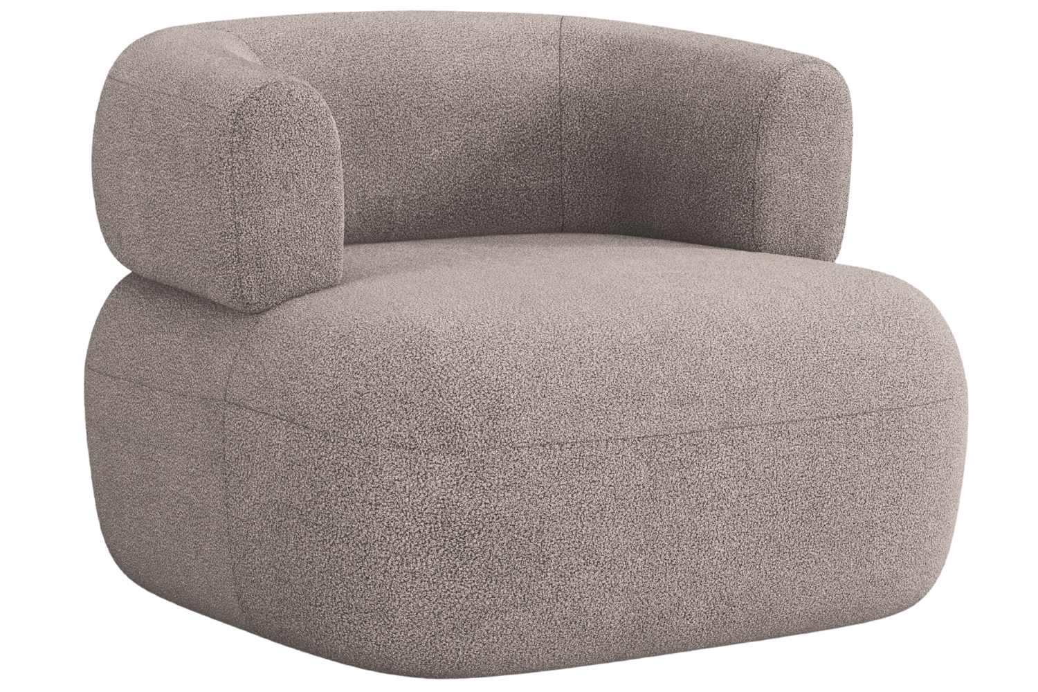 Windsor & Co Světle hnědé bouclé křeslo Aldrin