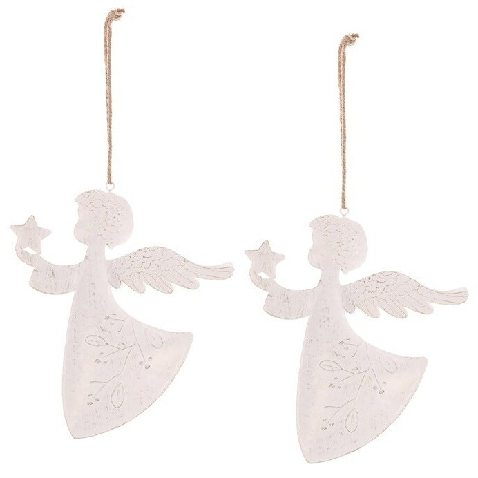 Závěsná vánoční dekorace Anděl 2 ks