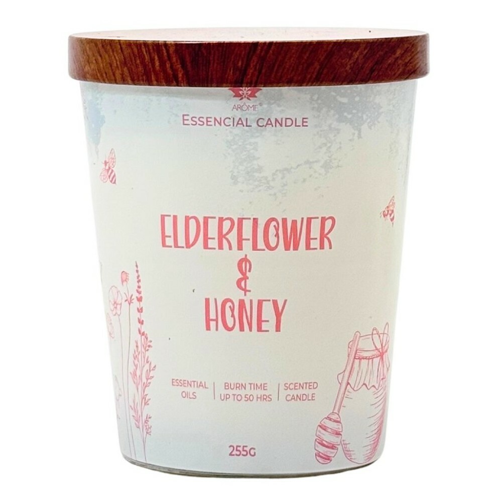 Arome Svíčka ve skle s kovovým víčkem 255g Elderflower & Honey