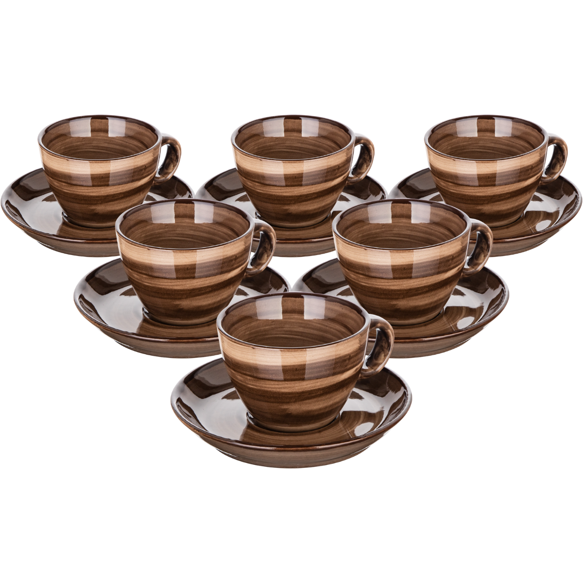 Banquet Sada 6 šálků s podšálky Palas 90 ml