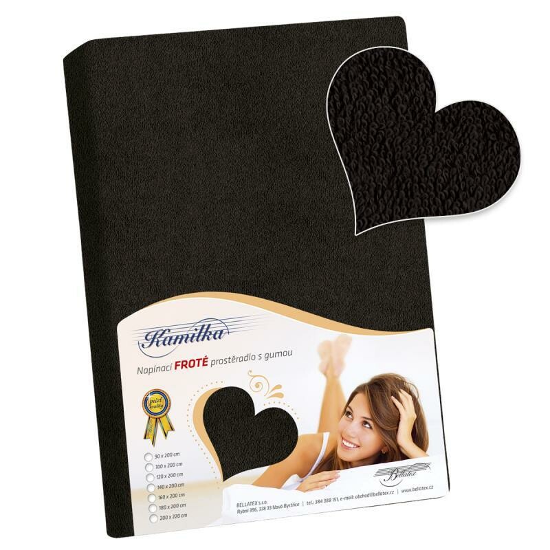 Bellatex Froté prostěradlo černá
