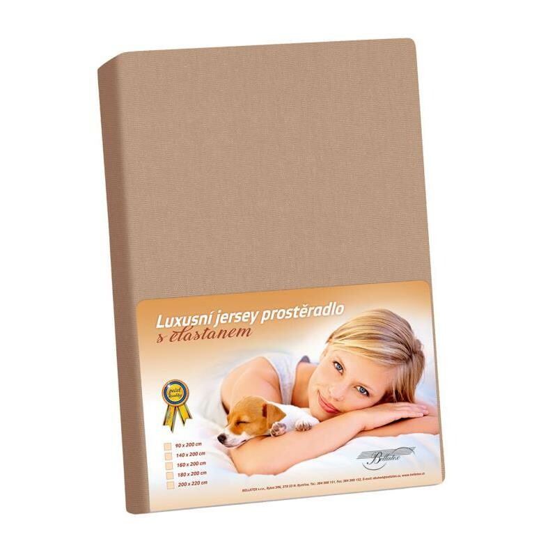 Bellatex Jersey prostěradlo s elastanem kávová