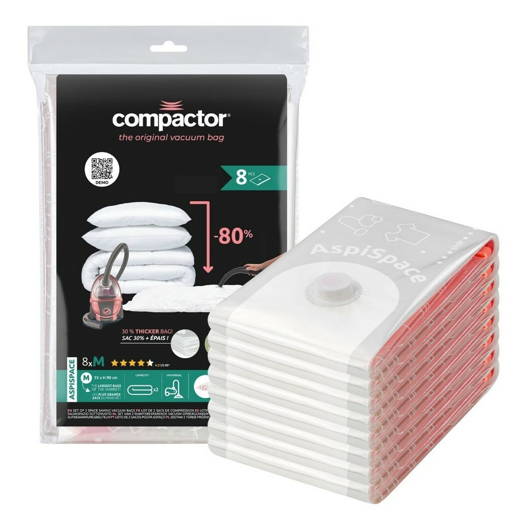 Compactor Sada vakuových úložných pytlů Aspispace M 6 ks