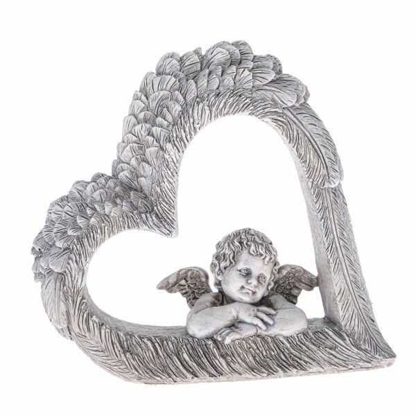 Dekorace srdce s andělem