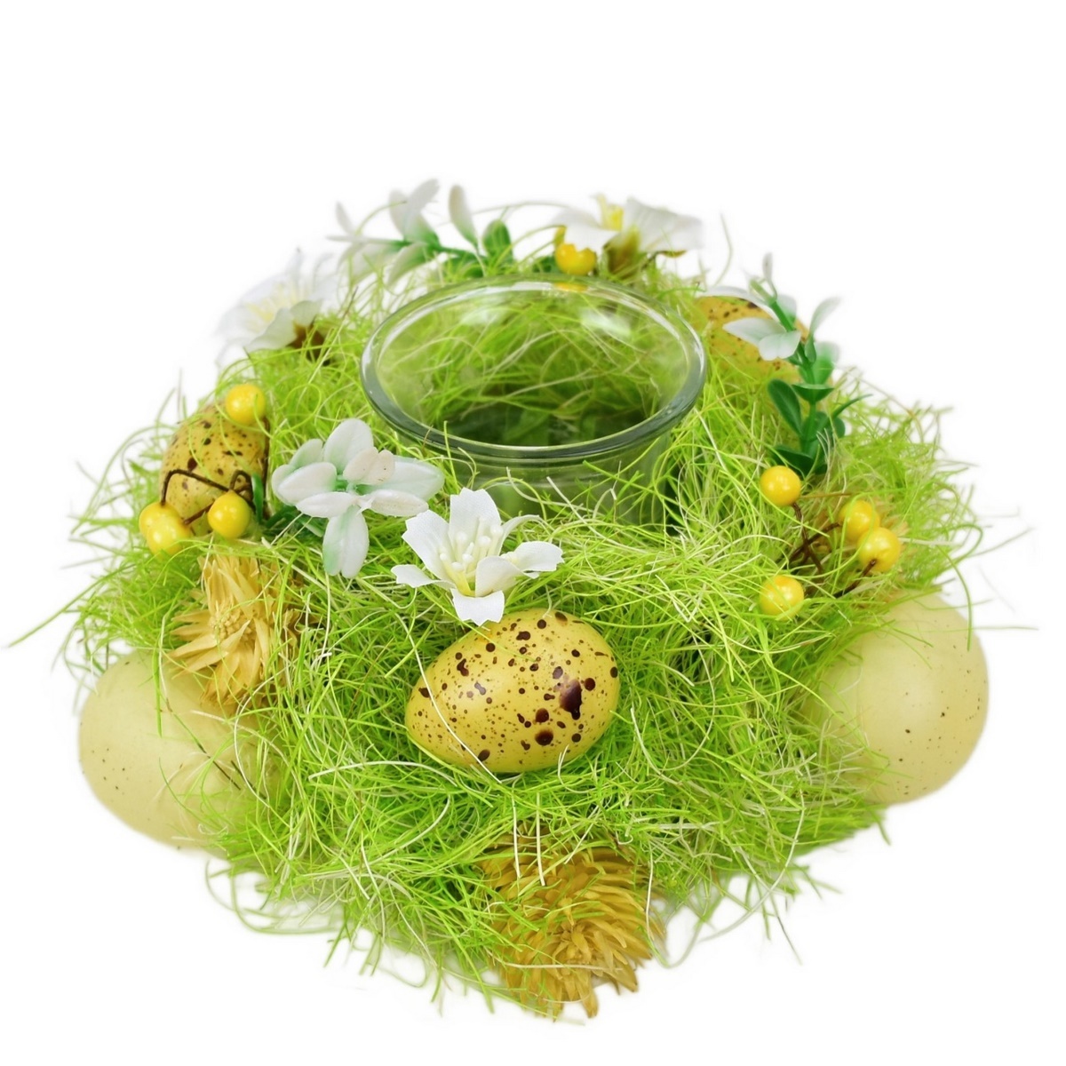 Jarní svícen s motýlkem a vajíčky