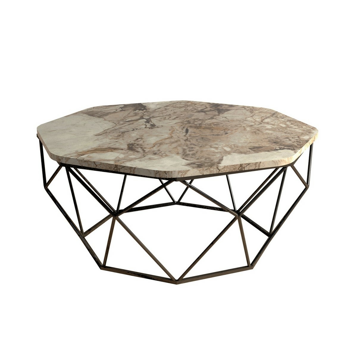 Konferenční stolek Diamond White Marble