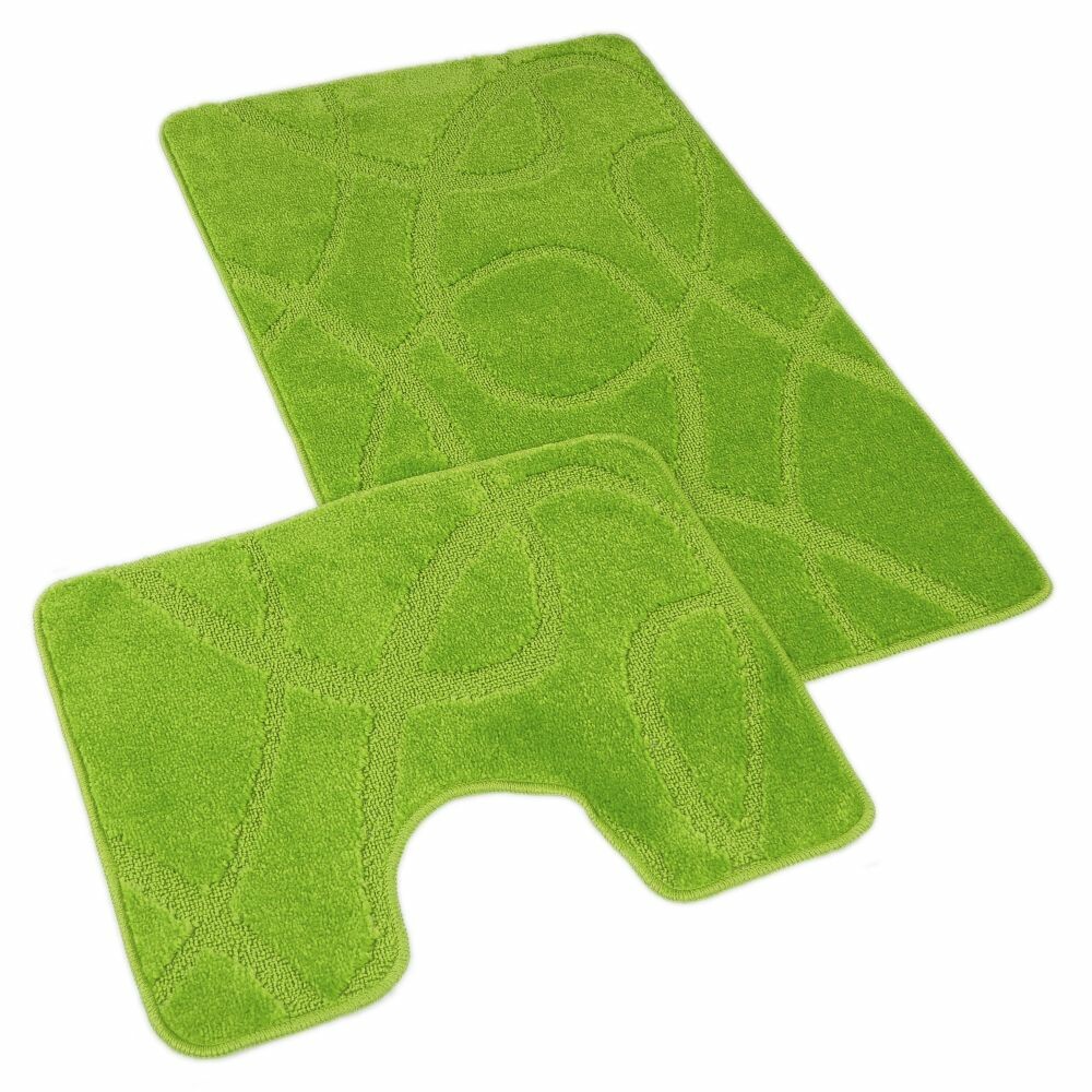 Kvalitex Sada koupelnových předložek Elipsy zelená