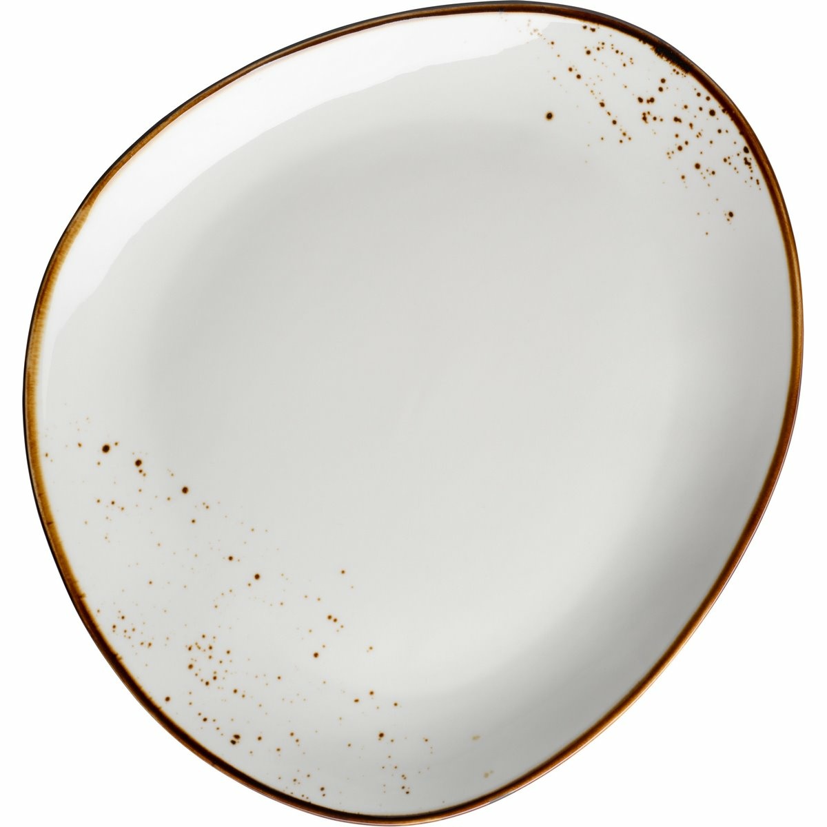 Mäser Oválný talíř Pintar White hnědé tečky 29 x 26 cm