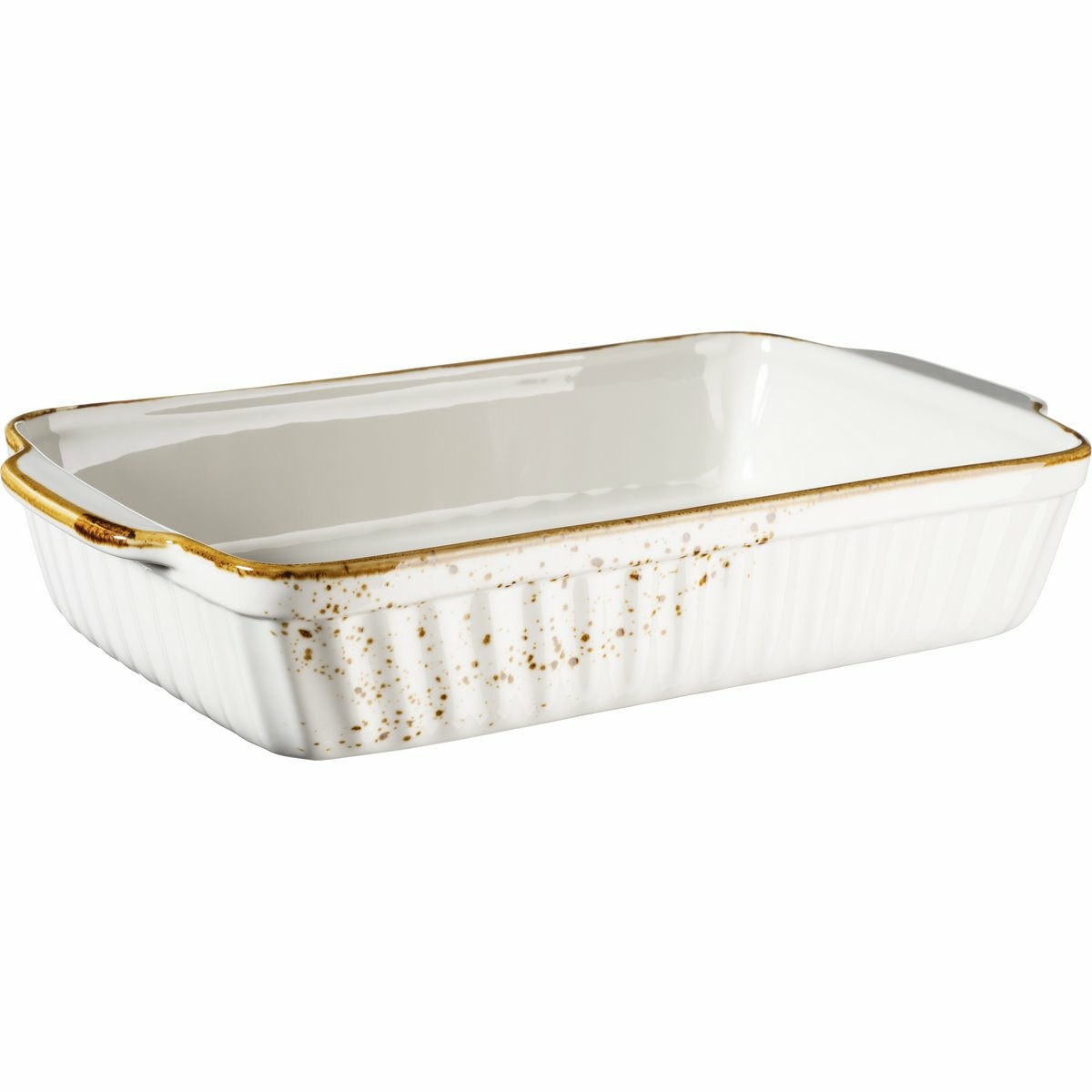 Mäser Zapékací mísa Pintar White hnědé tečky 36