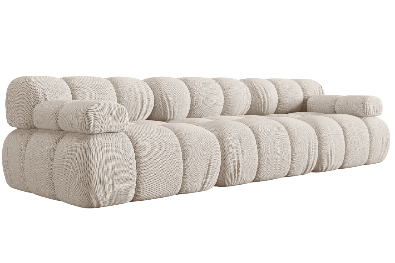 Micadoni Světle béžová trojmístná pohovka Bellis 282 cm