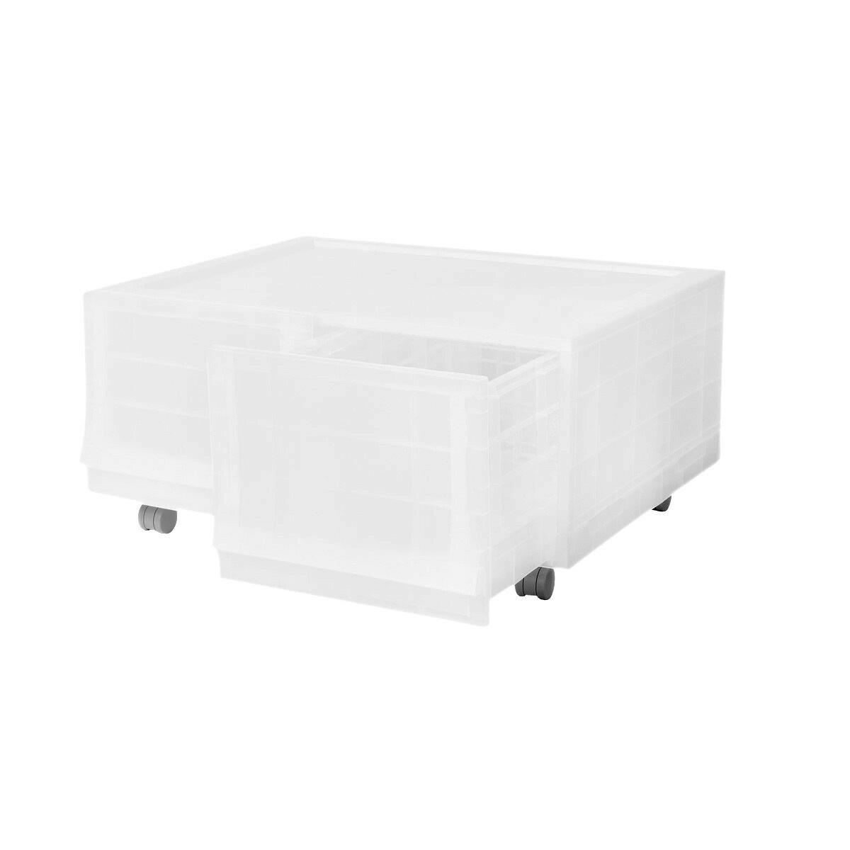 Modulární úložný box Wave twin Mist s kolečky 54