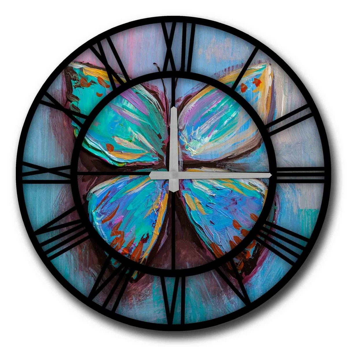 Nástěnné hodiny Blue Butterfly 5050MS-024