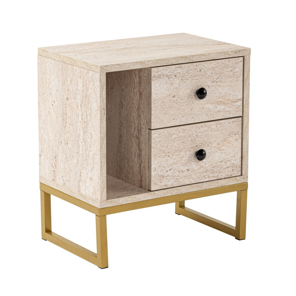 Noční stolek Glimmer Travertine