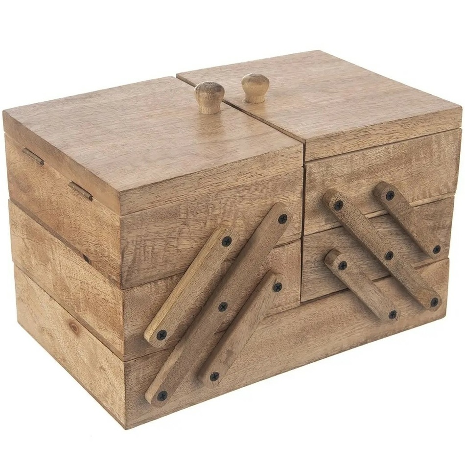 Orion Dřevěná kazeta na šití Mango rozkládací 30