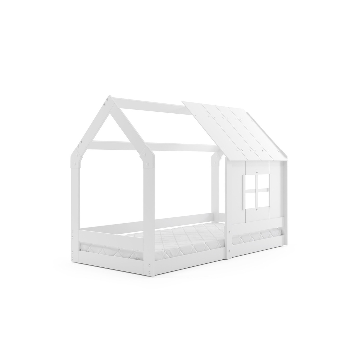 Dětská postel DOMEK s oknem 80x160 cm Bílá