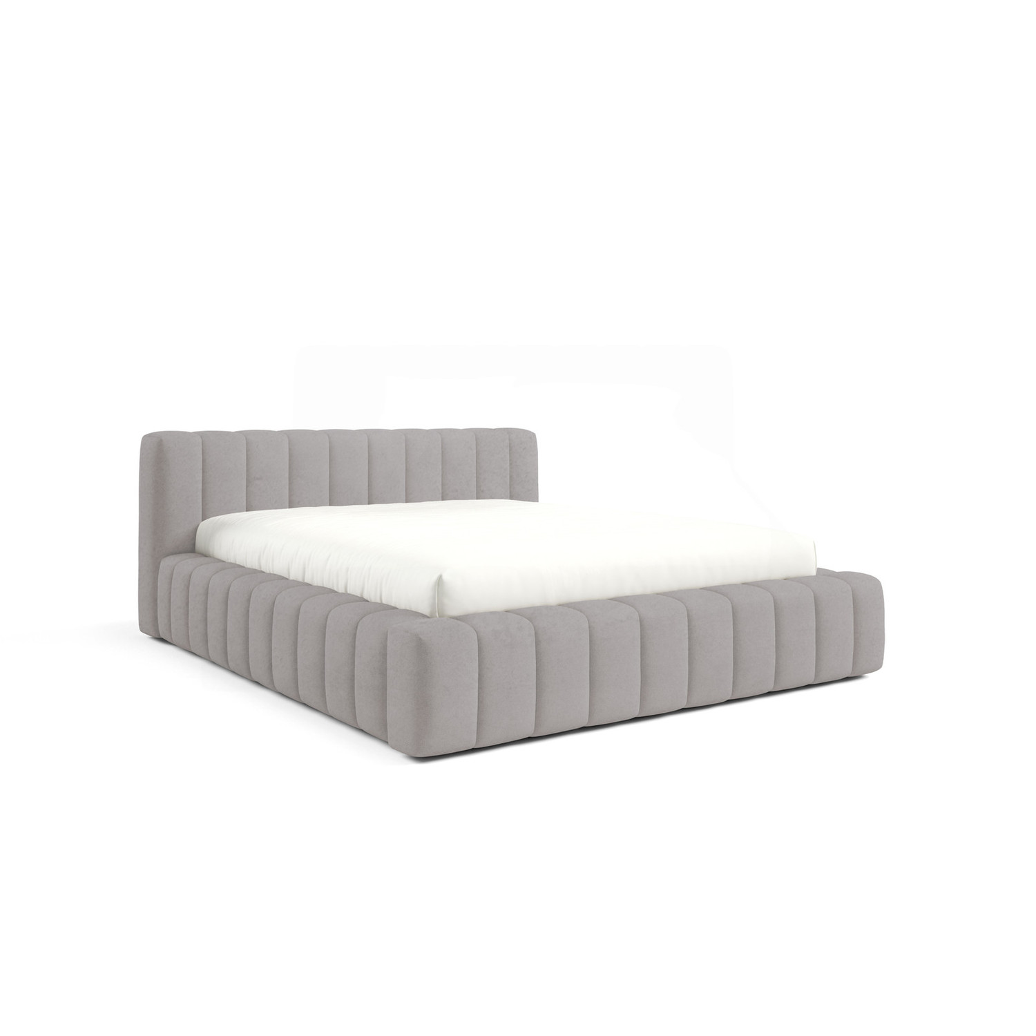 Čalouněná postel GINO 140x200 cm s nízkým čelem Šedá I