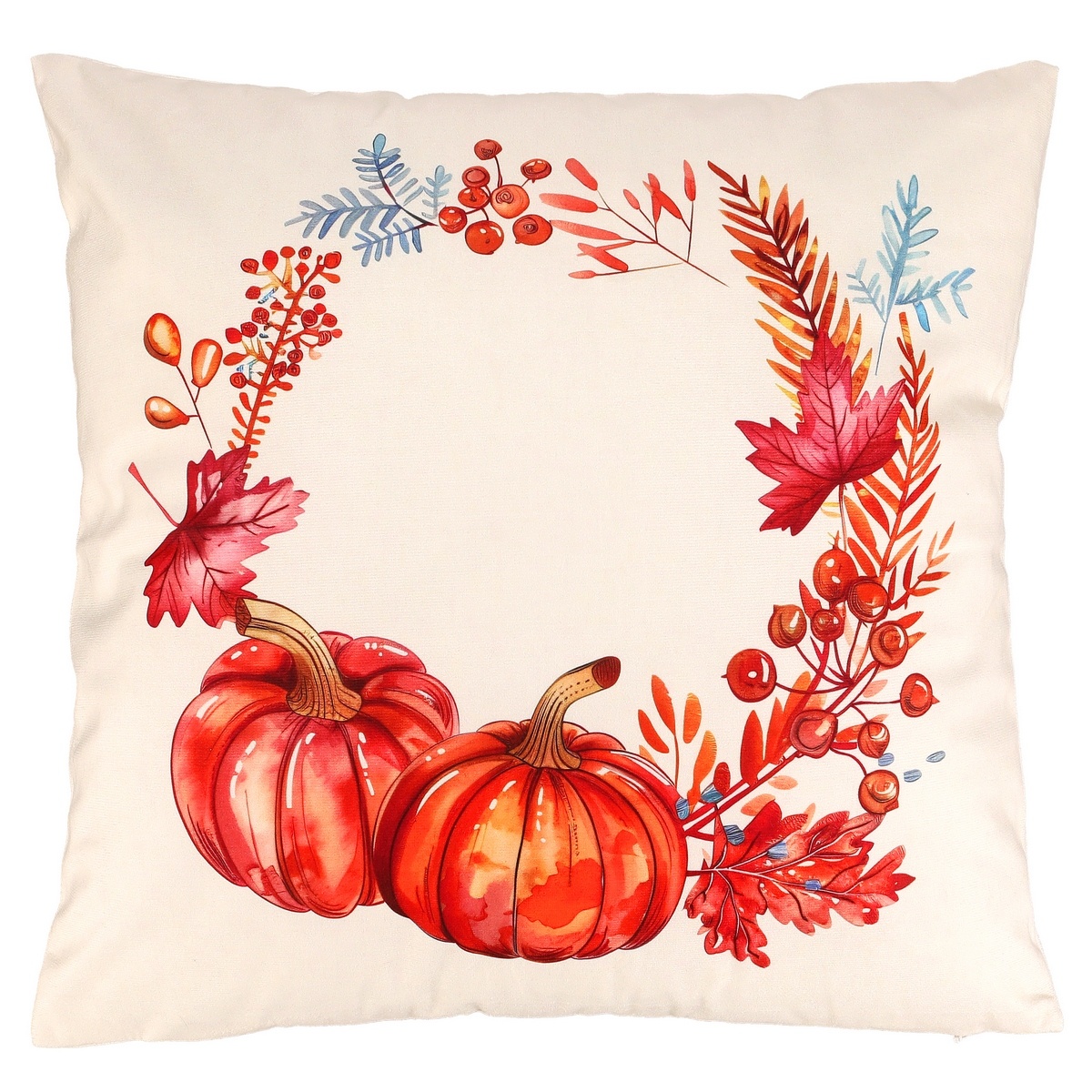 Polštář s výplní Dýně a listí sametová