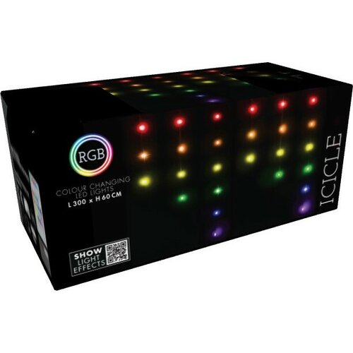 RGB Vánoční LED řetěz s dálkovým ovládáním Rampouchy 85 LED