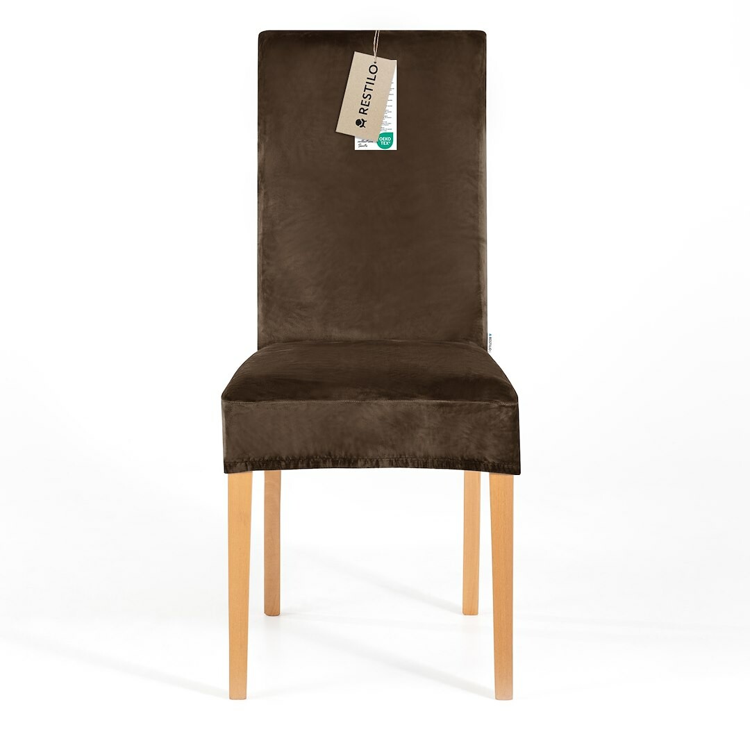 Restilo Napínací potah na židli Sento tmavě hnědá