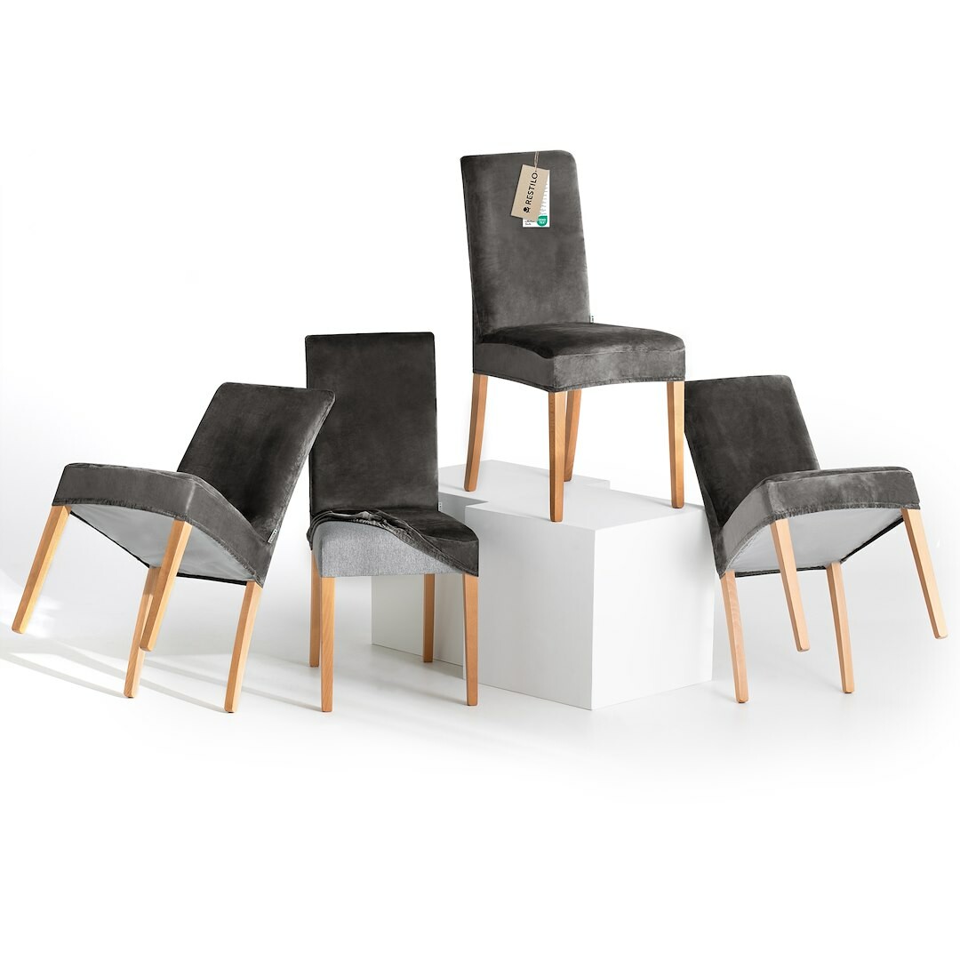 Restilo Napínací potah na židli Sento tmavě šedá