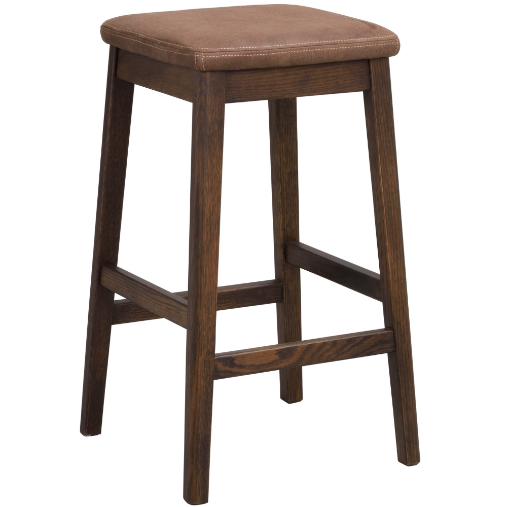 Rowico Hnědá kožená barová židle LIVEMORE 68 cm