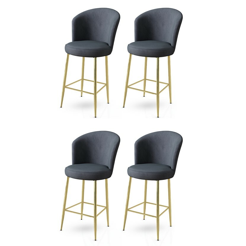 Sada barových židlí Alte Anthracite and Gold