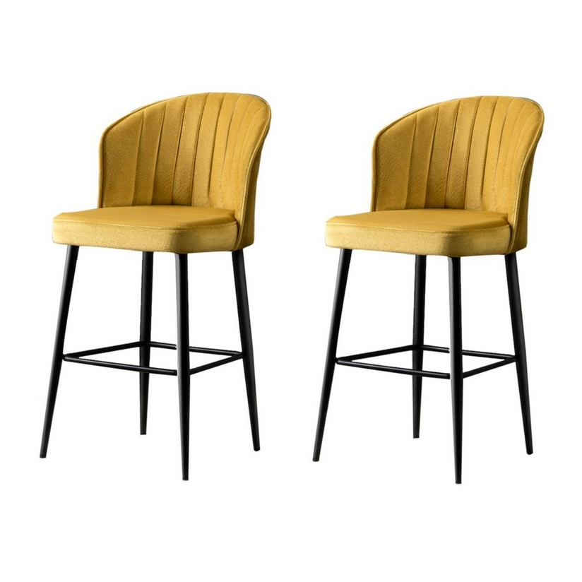 Sada barových židlí Rubi Yellow and Black
