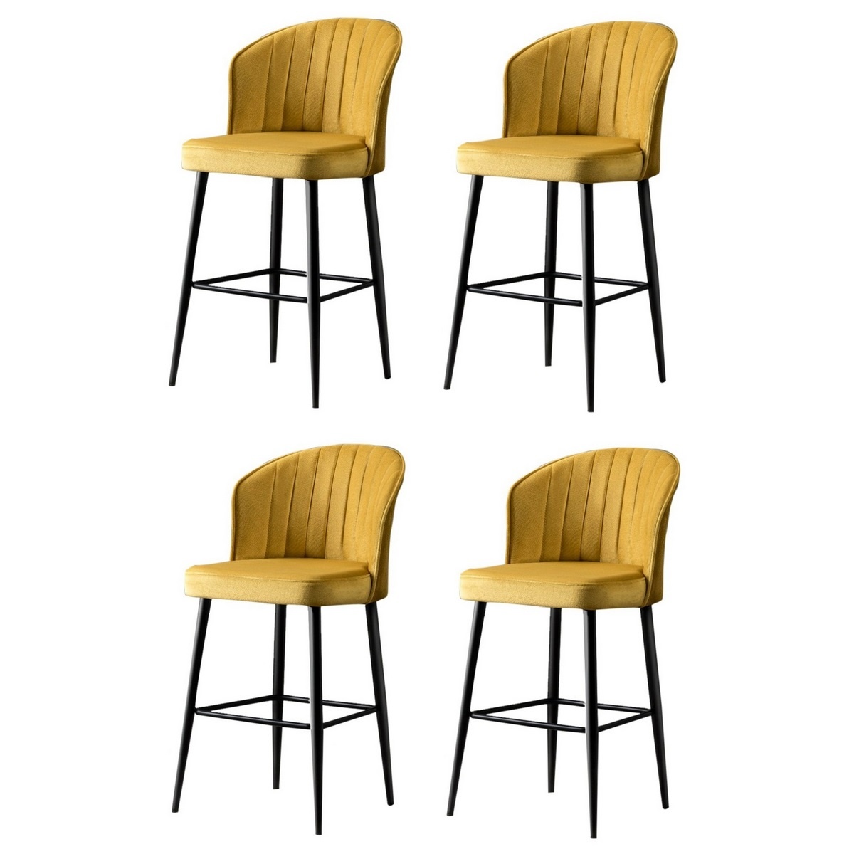 Sada barových židlí Rubi Yellow and Black