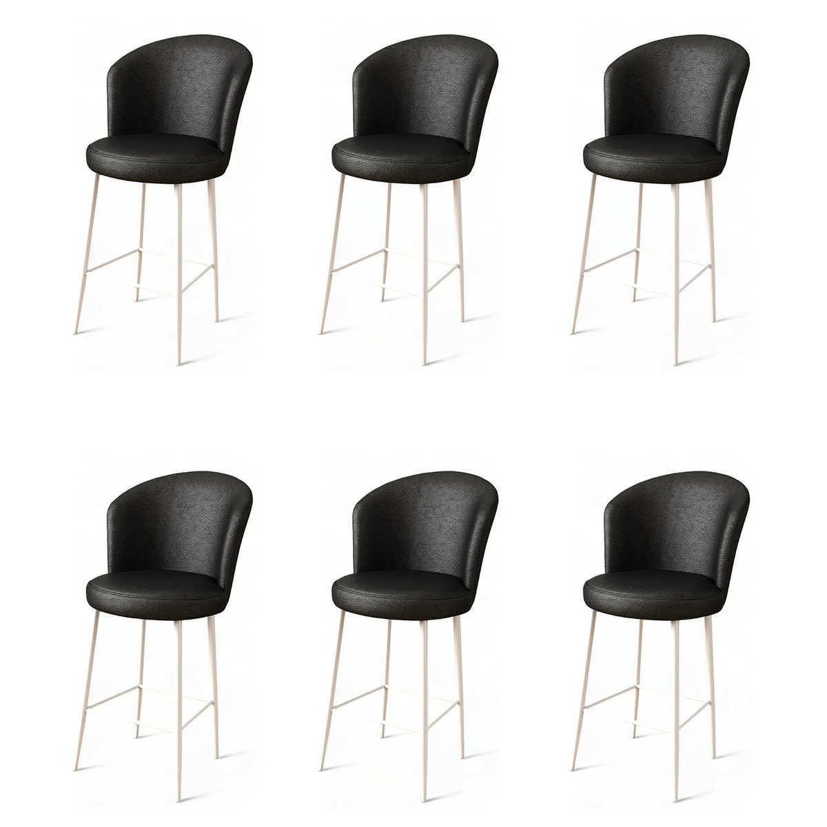 Sada barových židlí Uras Black and White