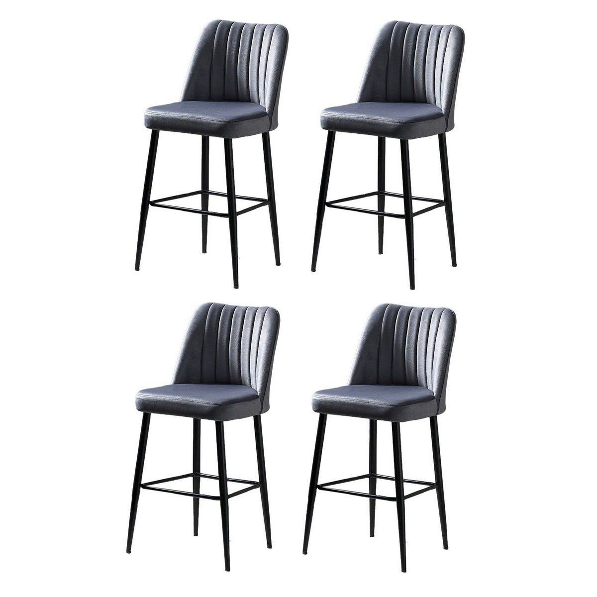 Sada barových židlí Vento Grey and Black