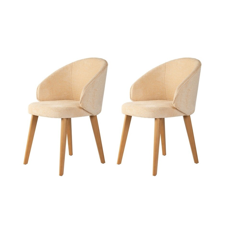 Sada jídelních židlí Bentley Beige and Dark Oak