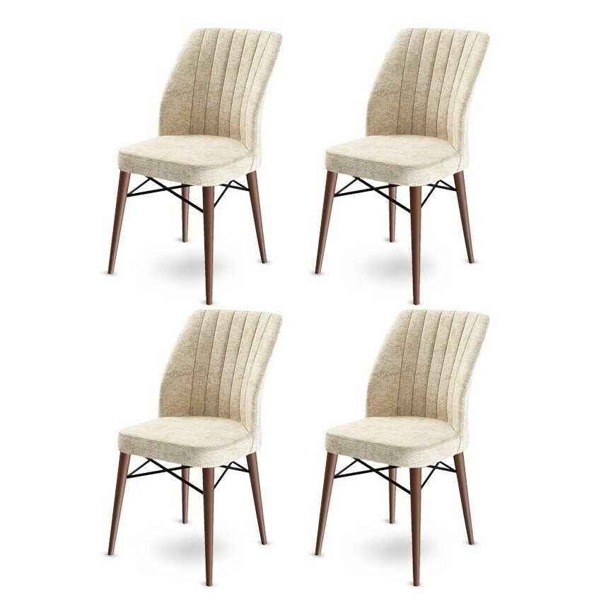 Sada jídelních židlí Flex Cream and Brown