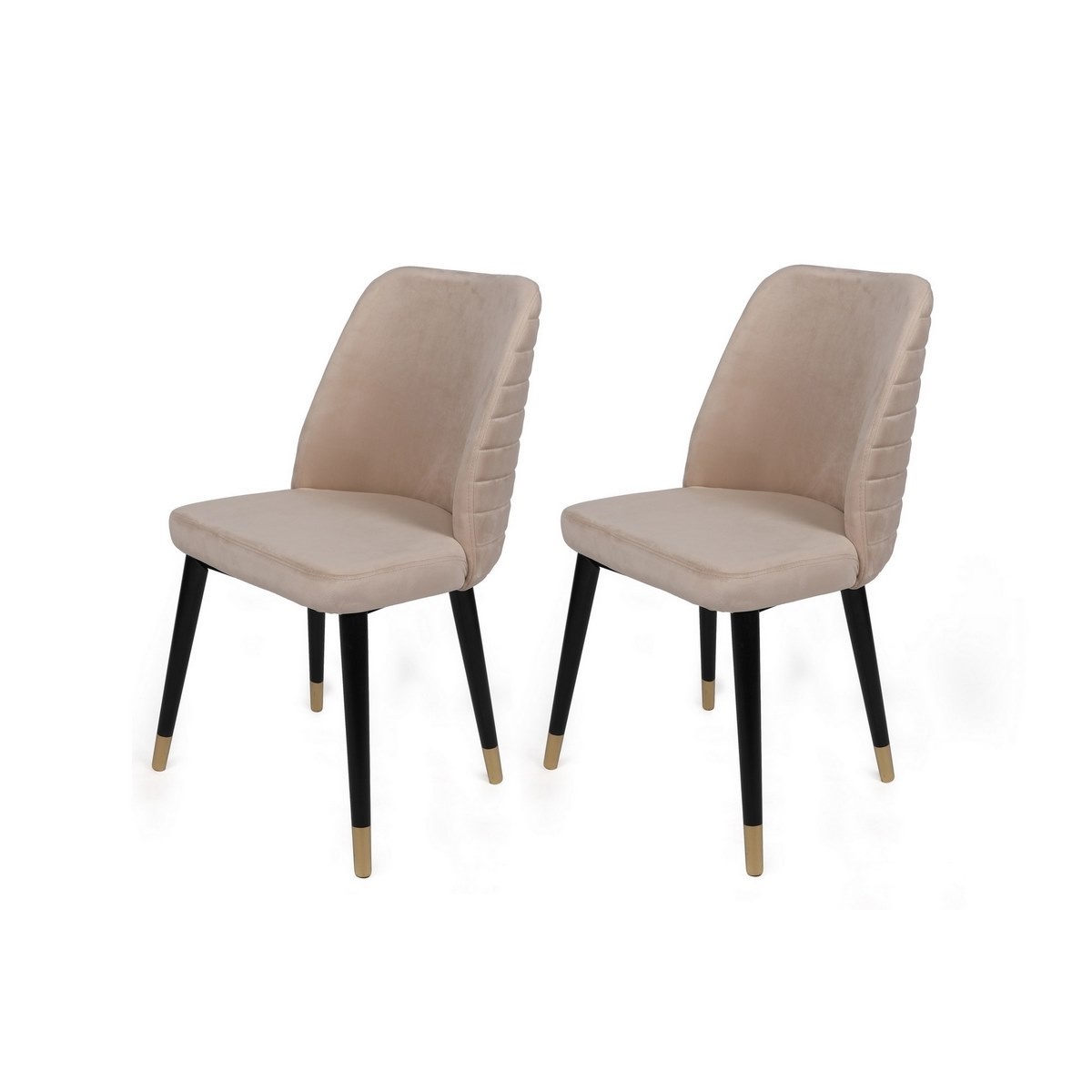 Sada jídelních židlí Hugo Cream and Black