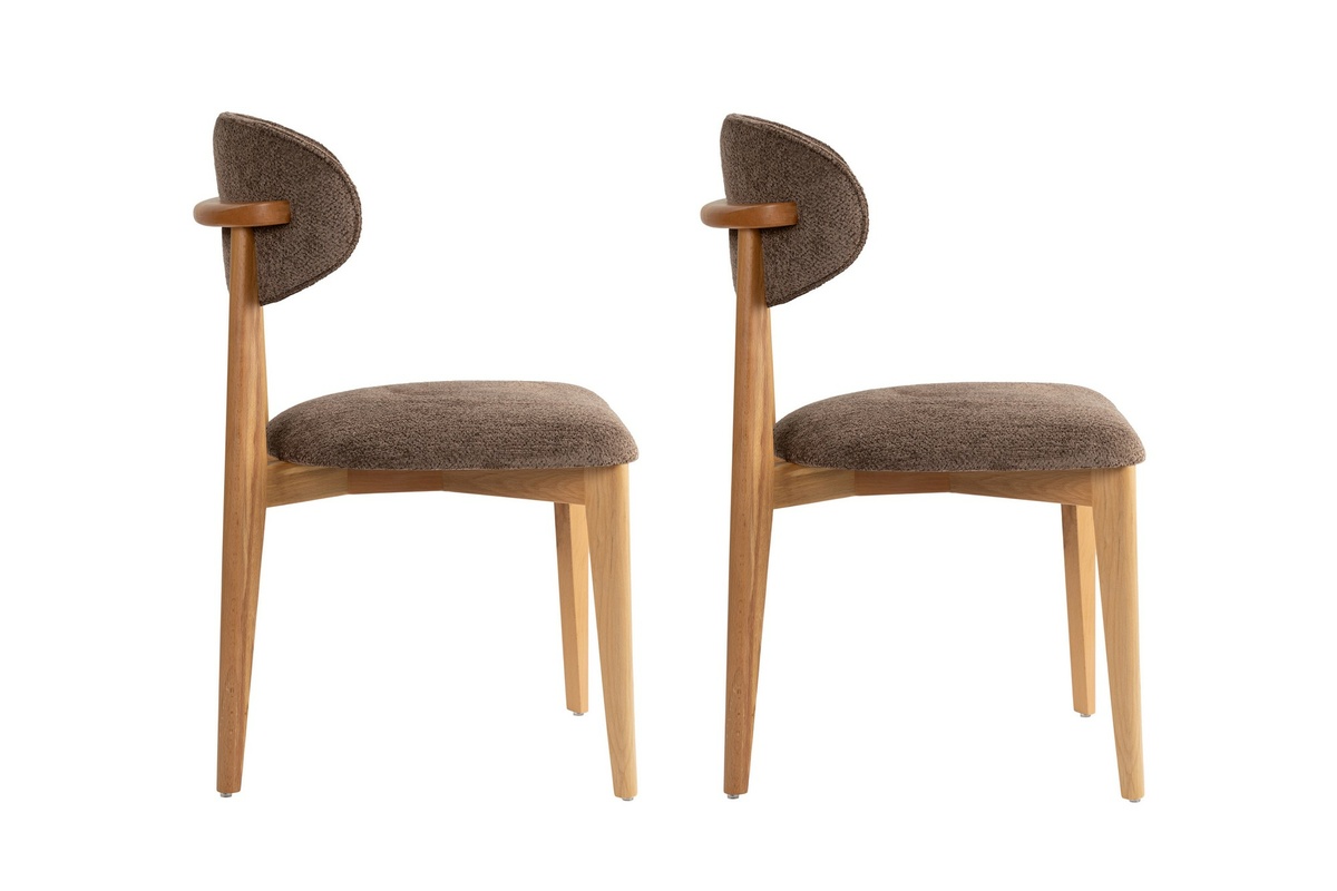 Sada jídelních židlí Lionte Brown and Light Oak